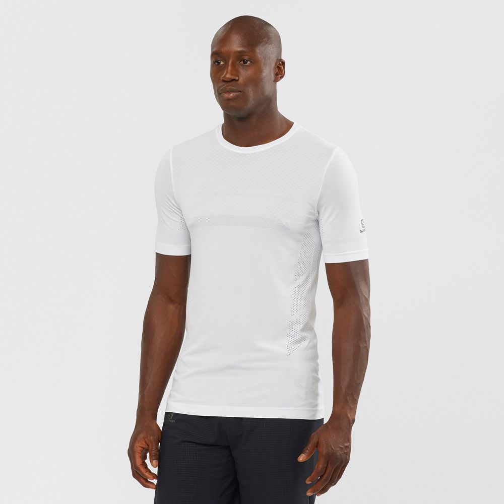SALOMON UK SENSE SEAMLESS M - Mens T-shirts White,EAWI09287